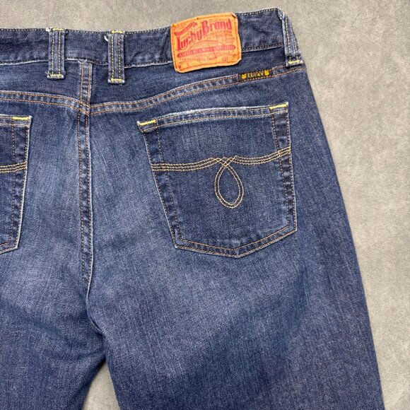 Lucky Brand Gene Montesano Bootcut Jeans Womens 14 Long Dark Wash - Picture 2 of 12